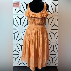 Sundance Peachy Orange Flouncy Dress Women’s Size 8